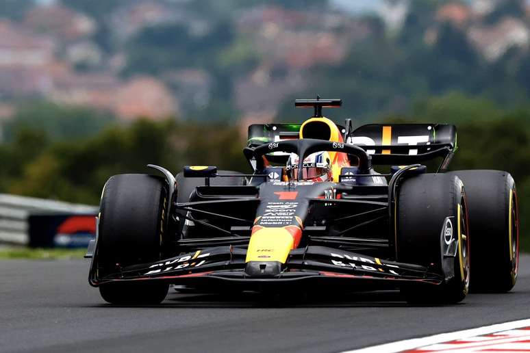 Max Verstappen no circuito de Hungaroring