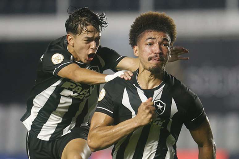 Adryelson celebrates his goal at Vila, which secured the draw with Santos –