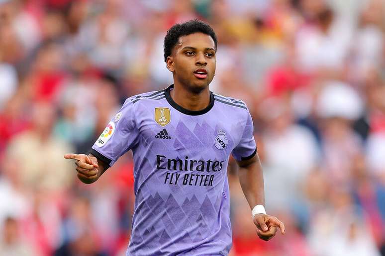 Rodrygo durante jogo entre Real Madrid e Sevilla –