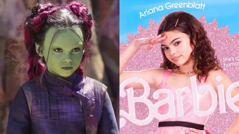 Ariana como Gamora (esquerda) e Sasha (direita).