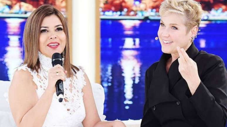 Mara Maravilha e Xuxa Meneghel. Reprodução/Record TV