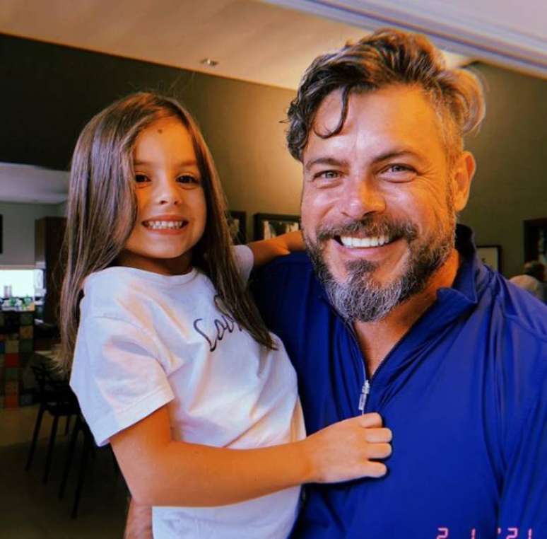 Luigi Baricelli e a neta Helena