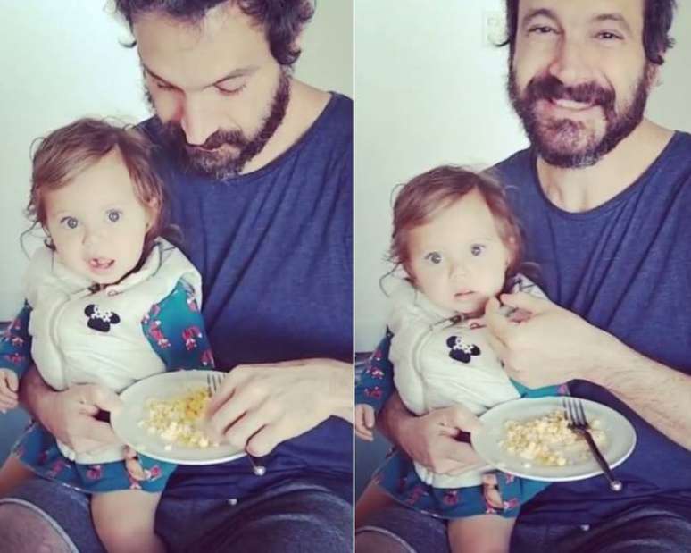 Caco Ciocler e a neta Elis