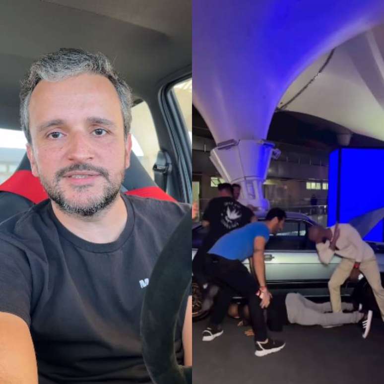 Tiago Kfouri compartilhou imagens dos influenciadores violando seu carro