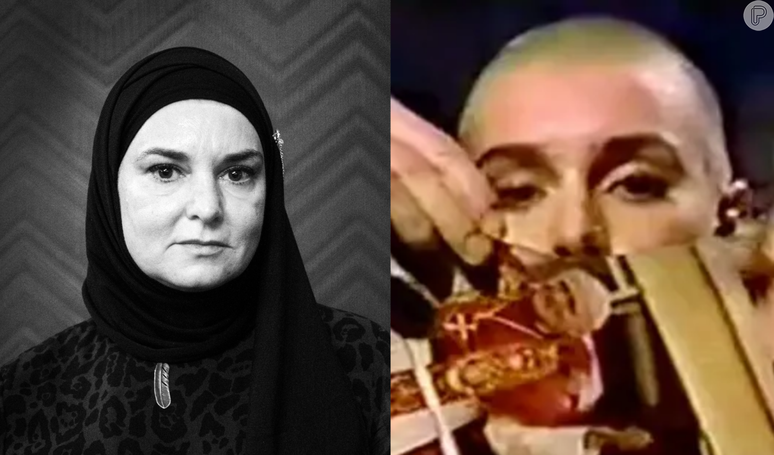 Sinéad O'Connor usou imagem de criança brasileira para driblar equipe de TV em escândalo com foto do Papa.