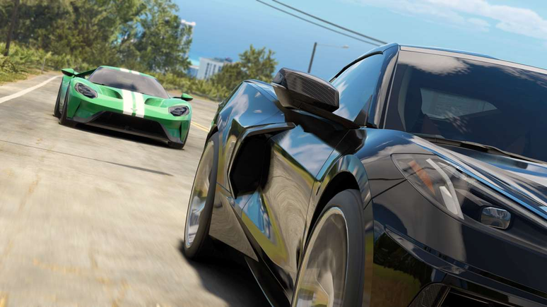 Os carros são muito bem detalhados, tanto no modo performance quanto no modo gráfico - mas o gameplay é mais fluido na primeira opção