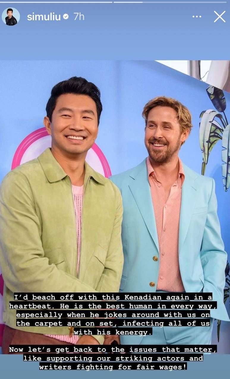 Barbie: Após vídeo divulgado, Simu Liu nega desentendimento com Ryan Gosling