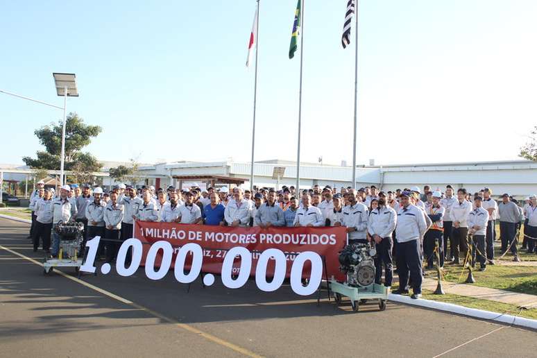 Toyota celebra 1 milh&atilde;o de motores produzidos em f&aacute;brica no Brasil.