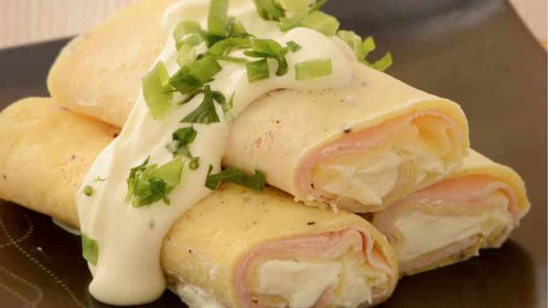 Panqueca de omelete cremosa