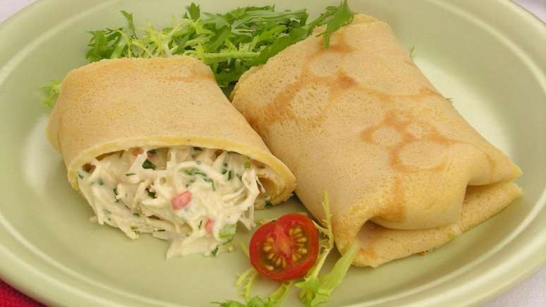 Panqueca de milho com frango