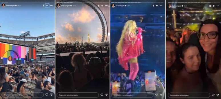 Stories publicados por Ivete Sangalo em show de Beyonc&eacute;