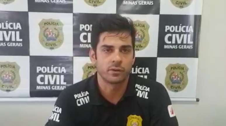 Delegado Marcos Pimenta falou com a imprensa após depoimentos do caso Pedro 