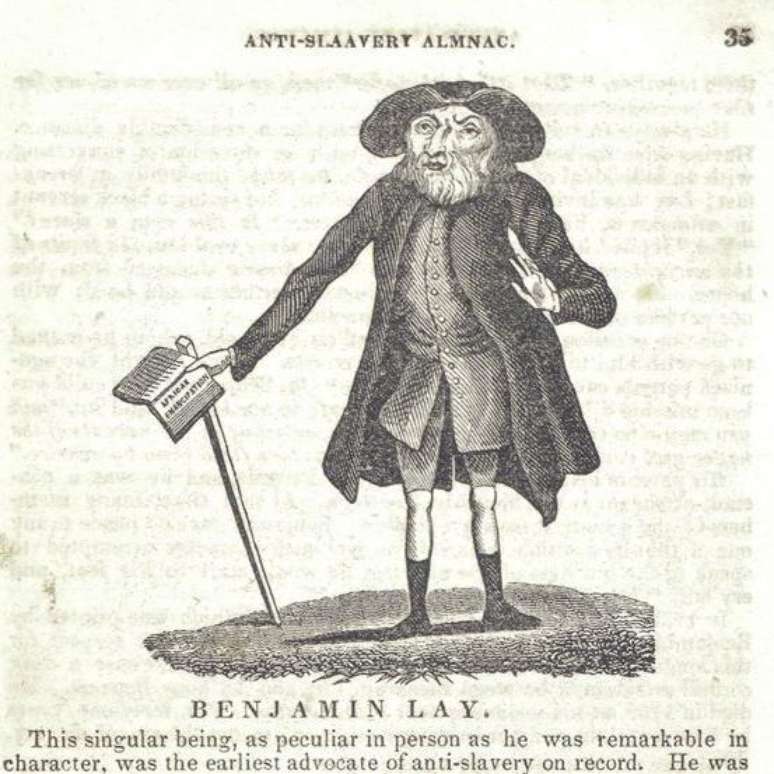 Almanaque antiescravagista de 1836-1844 descreve Benjamin Lay como 'o primeiro manifestante contra a escravid&atilde;o de que se tem not&iacute;cia'