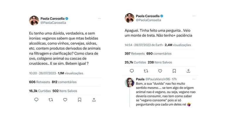 Paola Carosella entra em polêmica com veganos após questioná-los em rede social