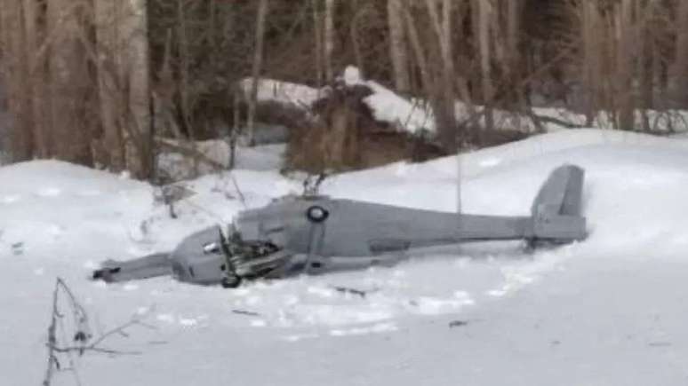 Imagem do que parece aser um drone de fabricação ucraniana