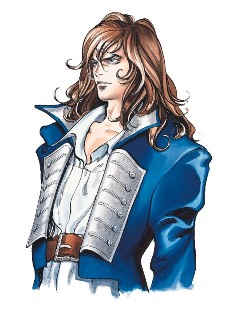 Richter tem um visual diferente em Castlevania: Symphony of the Night.