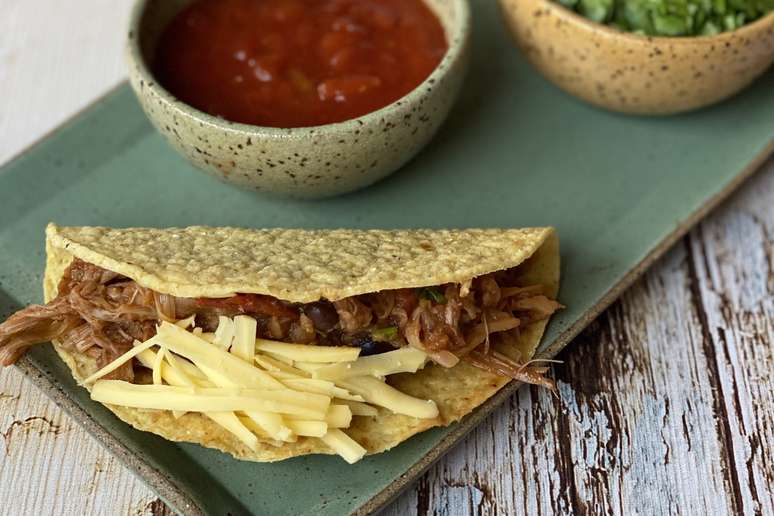 Aprenda a fazer tacos com chilli de jaca