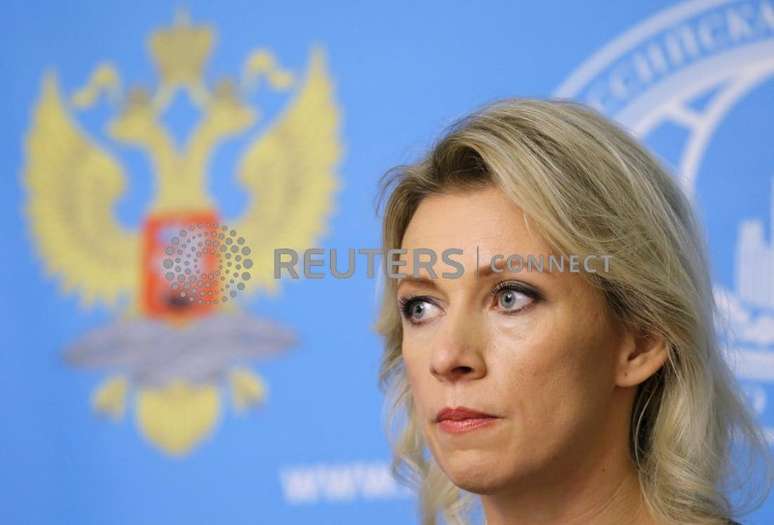 Porta-voz do Ministério das Relações Exteriores da Rússia, Zakharova, em entrevista coletiva em Moscou
06/10/2015
REUTERS/Maxim Shemetov