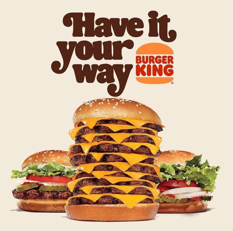 "Faça do seu jeito", diz anúncio do novo lançamento do Burger King na Tailândia.