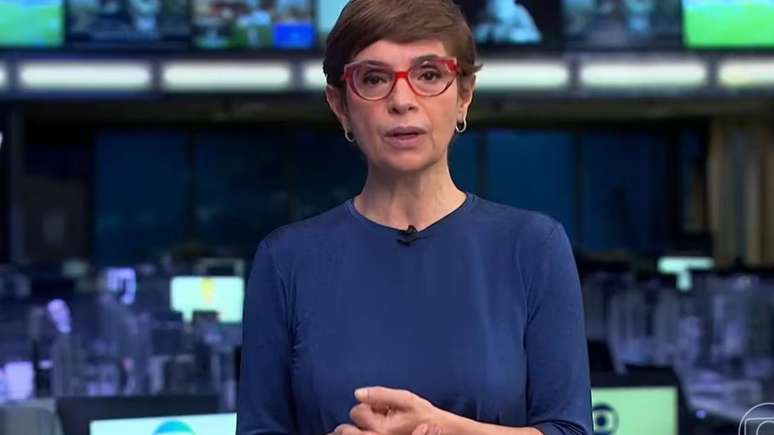 Renata Lo Prete no Jornal da Globo. Reprodução/TV Globo