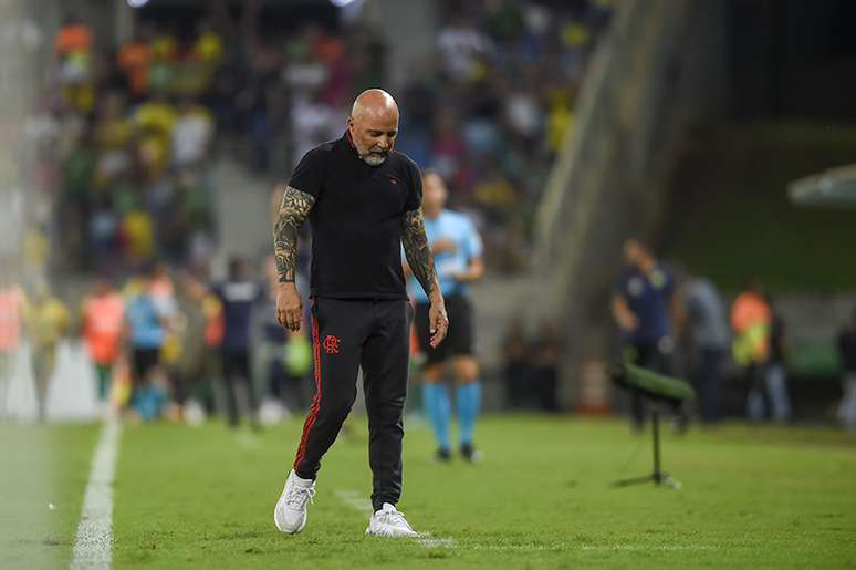 Sampaoli lamentou a fraca atuação do Flamengo diante do Cuiabá na Arena Pantanal  – Marcelo Cortes / Flamengo