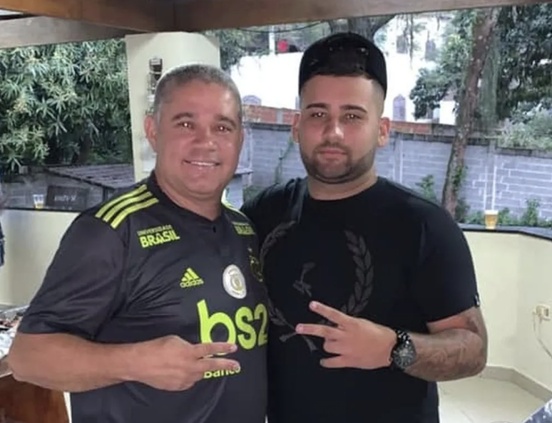 Maxwell Corrêa, o Suel, com o filho, conhecido como Júnior