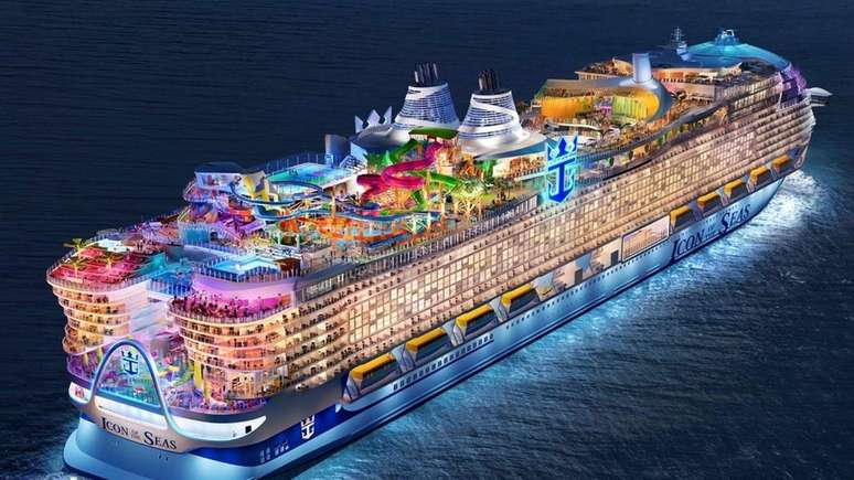 O 'Icon of the Seas' tem cinco vezes o tamanho do Titanic -