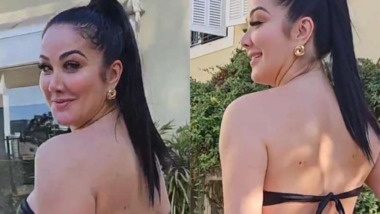 Helen Ganzarolli impresses when she appears in a rare photo of a thong bikini