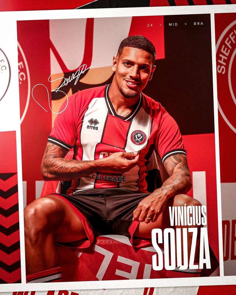 Vinicius Souza chegou para ajudar o Sheffield United a se manter na elite inglesa –