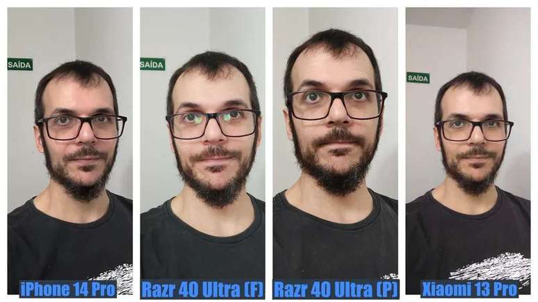 Comparison of selfies indoors in low light (Image: Felipe Junqueira/Canaltech) Comparison of selfies indoors in low light (Image: Felipe Junqueira/Canaltech)