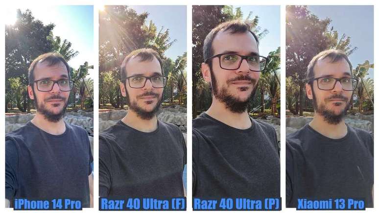 Comparison of outdoor and backlit selfies (Image: Felipe Junqueira/Canaltech) Comparison of outdoor and backlit selfies (Image: Felipe Junqueira/Canaltech)
