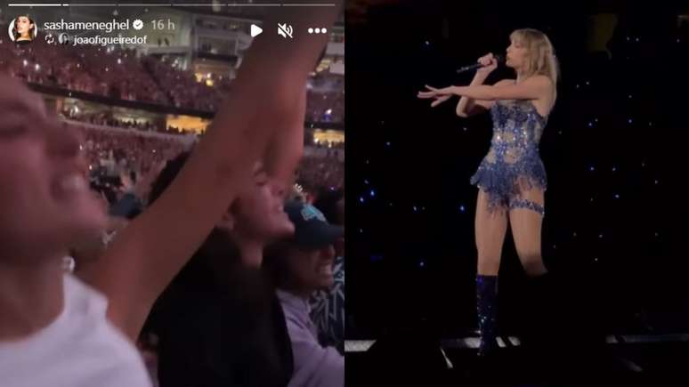 Bruna e Sasha curtindo o show &ndash;