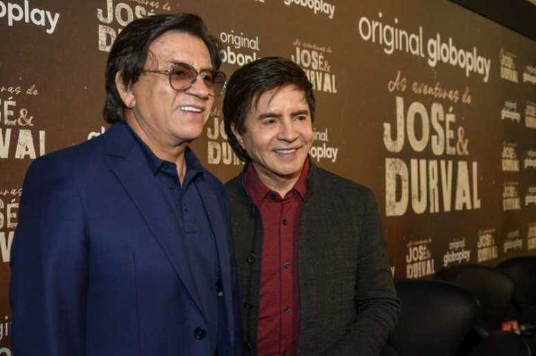 Chitãozinho e Xororó em evento de lançamento da série ‘As Aventuras de José & Durval’.