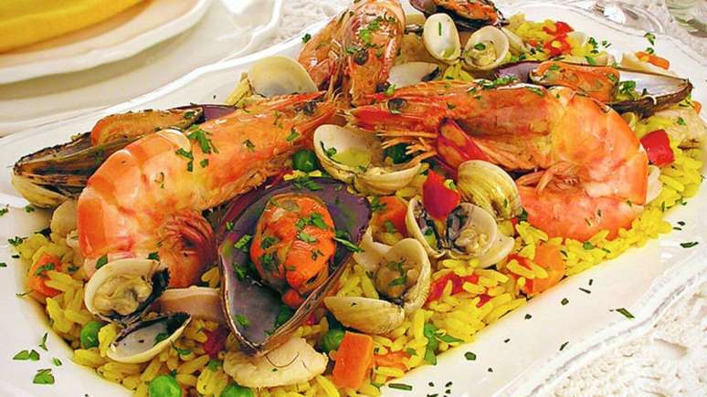 Paella: typical Spanish recipe for a special meal