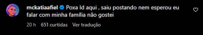 Vi&uacute;vo de MC Katia, DJ LD criticou vereadora Veronica Costa por postagem confirmando morte da artista.