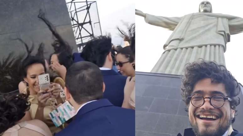 Vendaval no Cristo Redentor