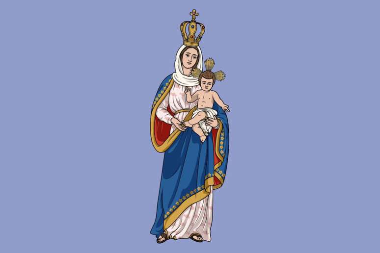 Nossa Senhora é venerada pelos fiéis como a protetora da fé e da maternidade espiritual