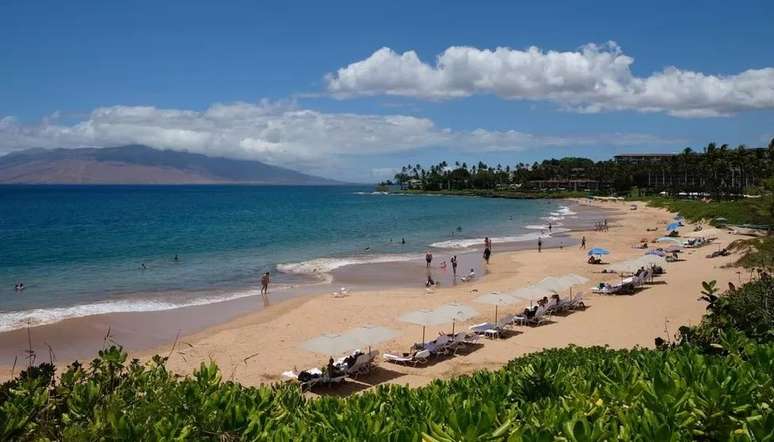 Wailea, em Maui, é uma área dominada por visitantes ricos