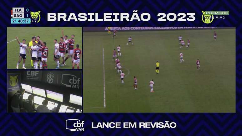 Linha azul gerou grande confusão em imagem do VAR –