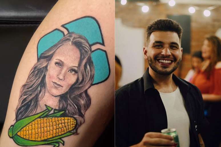 André disse que ideia surgiu de brincadeira com tatuador