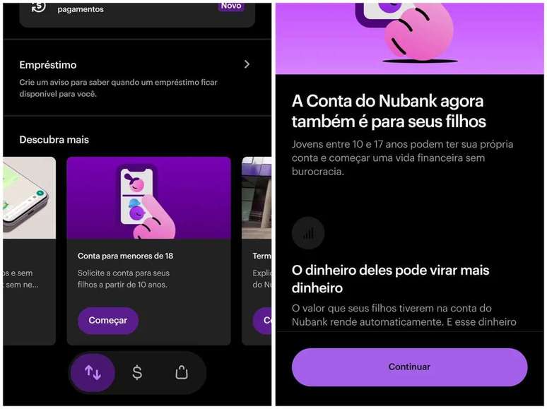 Opening an account for under 18s at Nubank (Image: Screenshot/Thiago Furquim/Canaltech)