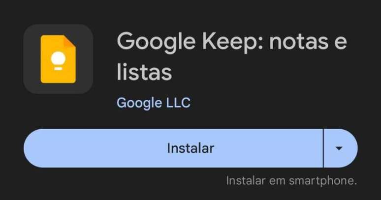 Google Keep e um app que permite criar post-its virtuais