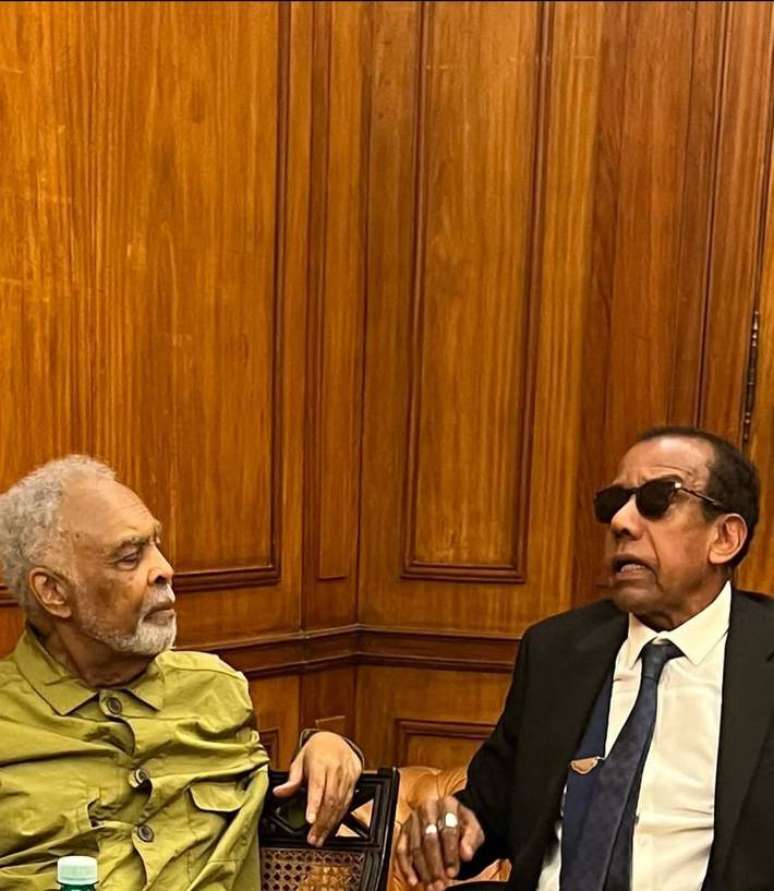 Gilberto Gil e Jorge Ben Jor na festa de 100 anos do Copacabana Palace