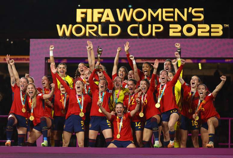 Festa da seleção espanhola pelo título mundial 