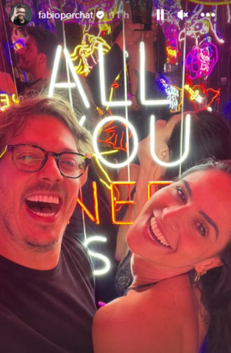 Fabio Porchat and his girlfriend Priscila