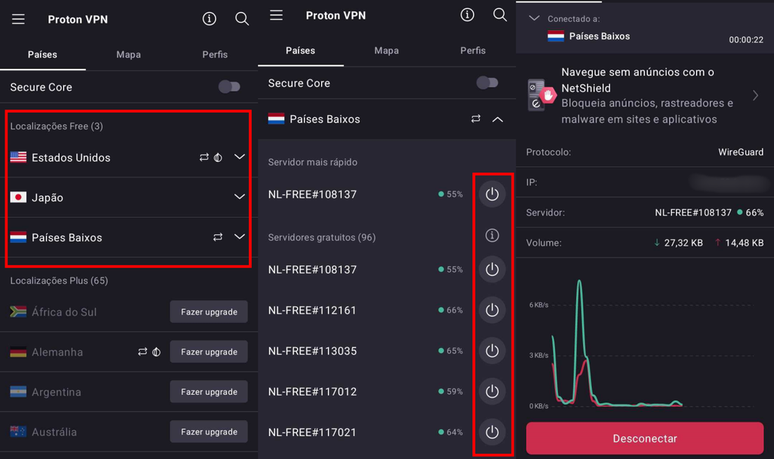 É possível usar VPN no Instagram por meio do app Proton VPN (Imagem: Captura de tela/Fabrício Calixto/Canaltech)