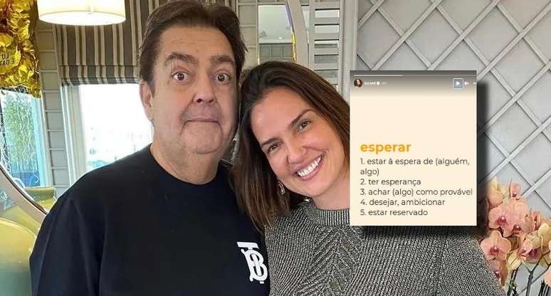 Luciana Cardoso com Faustão e a mensagem em destaque: corrida contra o tempo por uma nova chance ao apresentador