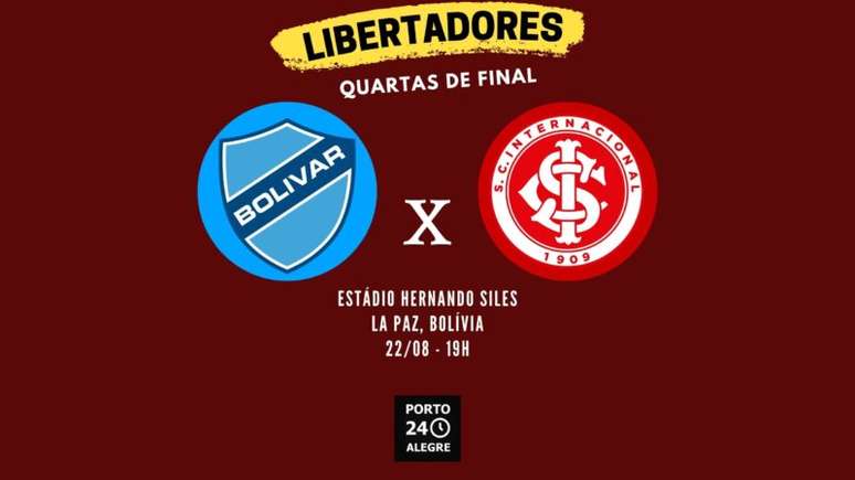 Bolívar x Internacional ao vivo e online, onde assistir, que horas é,  escalação e mais das quartas de final da Copa Libertadores
