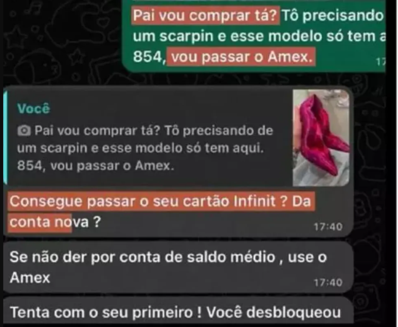 Conversa de WhatsApp da Larissa Manoela 