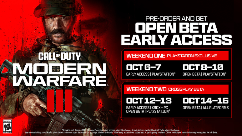 Confira as datas do teste beta aberto de Call of Duty: Modern Warfare III